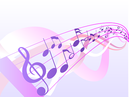 Abstract Musical Notes Background