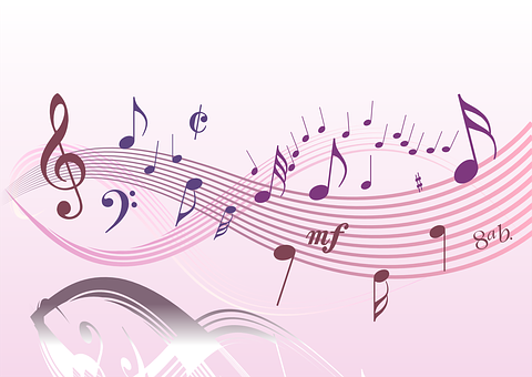 Abstract Musical Notes Background