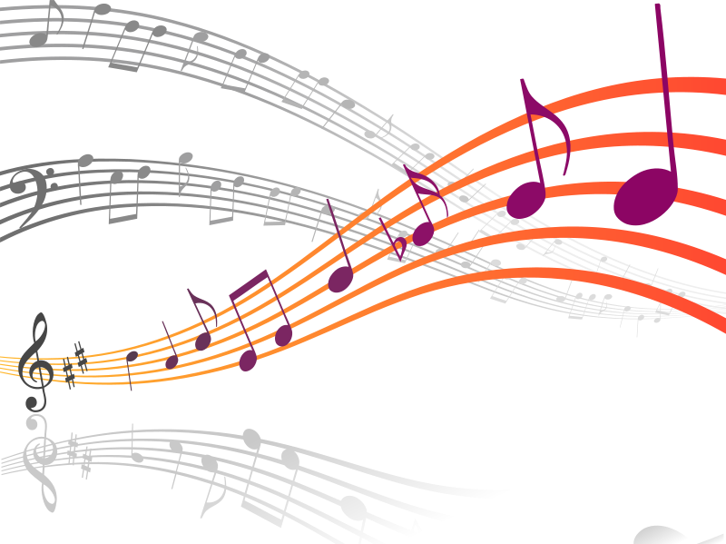 Abstract Musical Notes Vector PNG with transparent background
