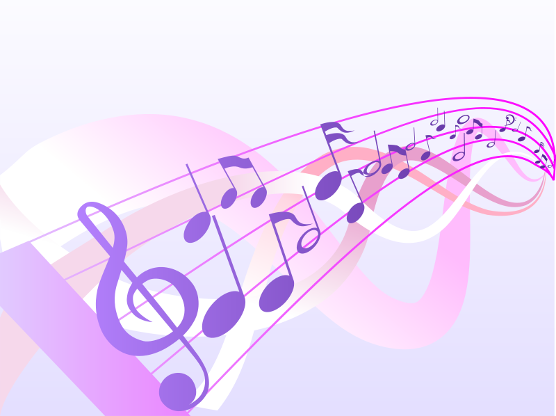 Abstract Musical Notes Vector PNG with transparent background