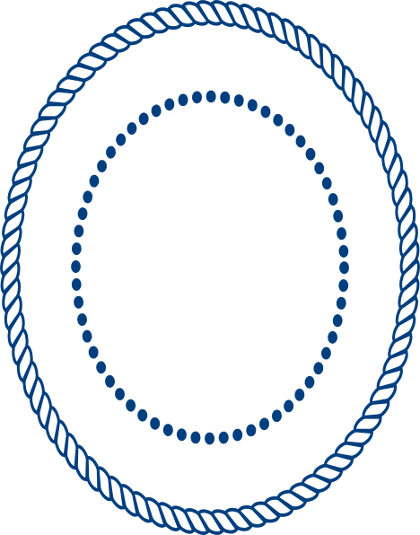 Abstract Nautical Rope Circle Border Design