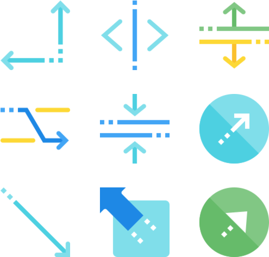 Abstract Navigation Arrows Set