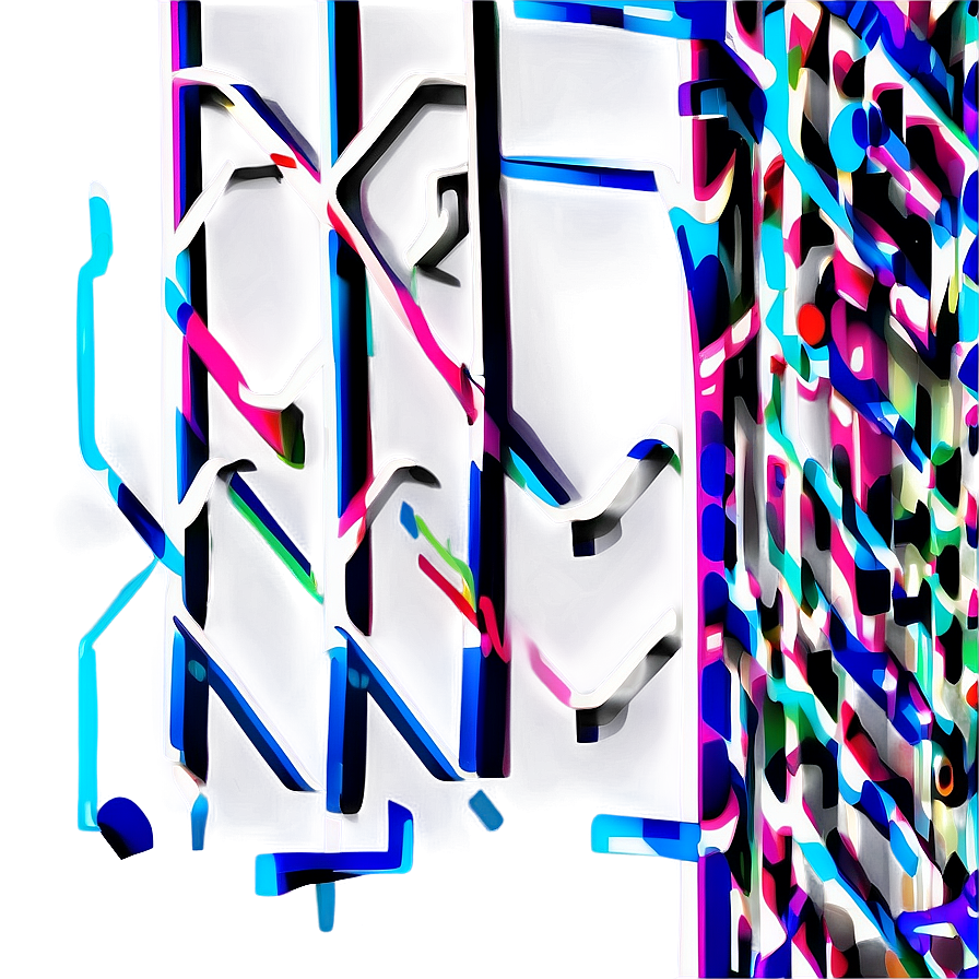 Abstract Neon Line Art