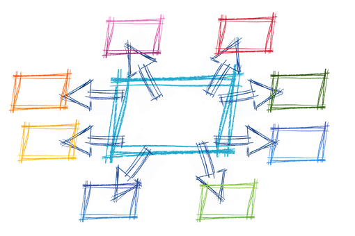 Abstract Network Concept Sketch PNG with transparent background