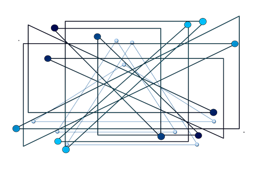 Abstract Network Connectivity Graphic PNG with transparent background