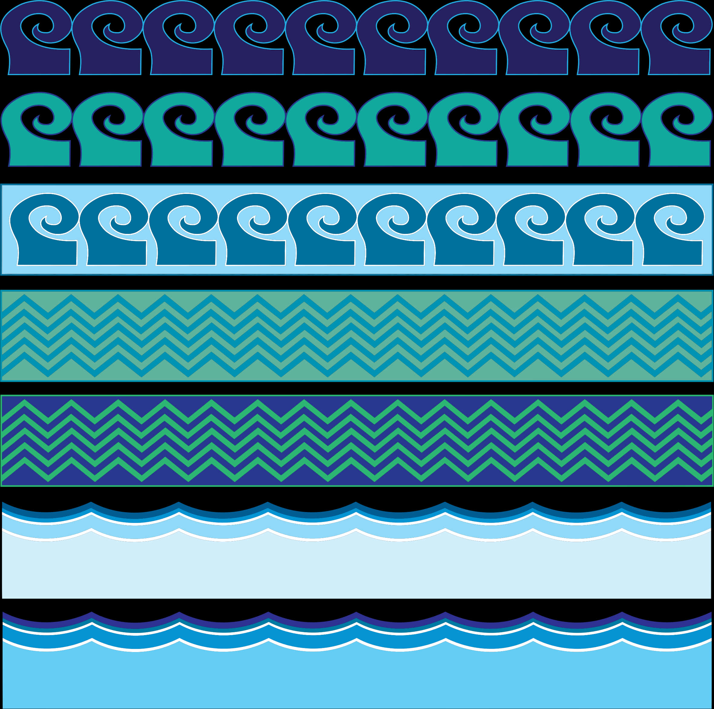 Abstract Ocean Waves Patterns PNG image with a transparent background, free high-resolution download