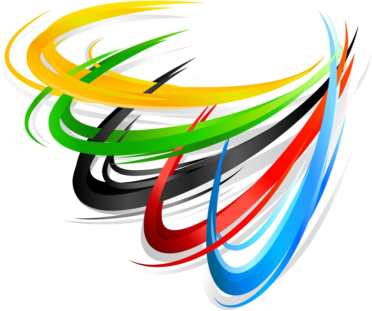 Abstract Olympic Rings Artwork