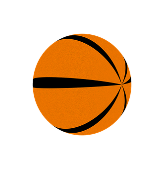 Abstract Orange Basketball Graphic PNG with transparent background