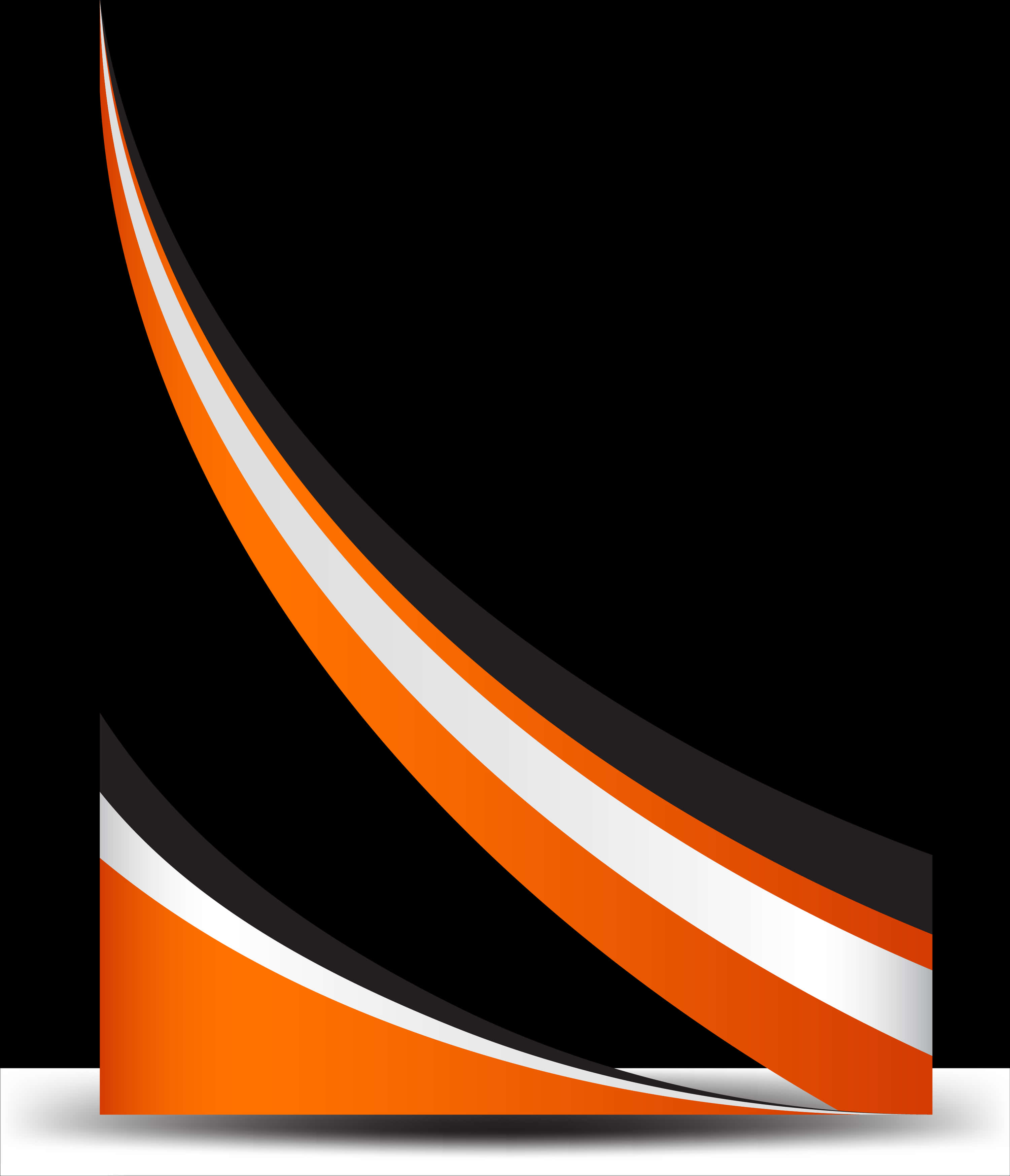 Abstract Orange Black Wave Design