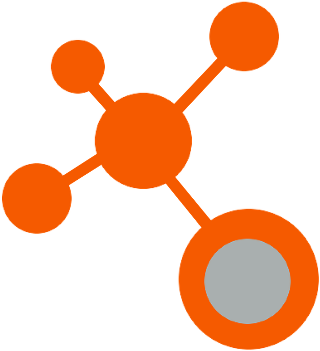 Abstract Orange Connect Icon