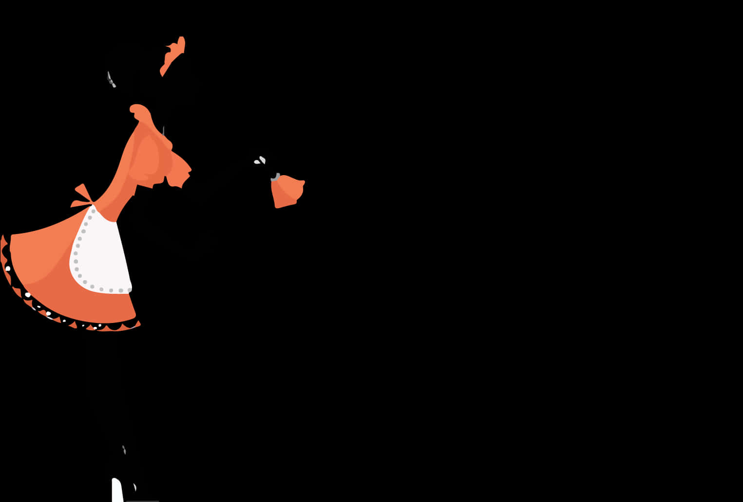 Abstract Orange Dress Artwork PNG with transparent background