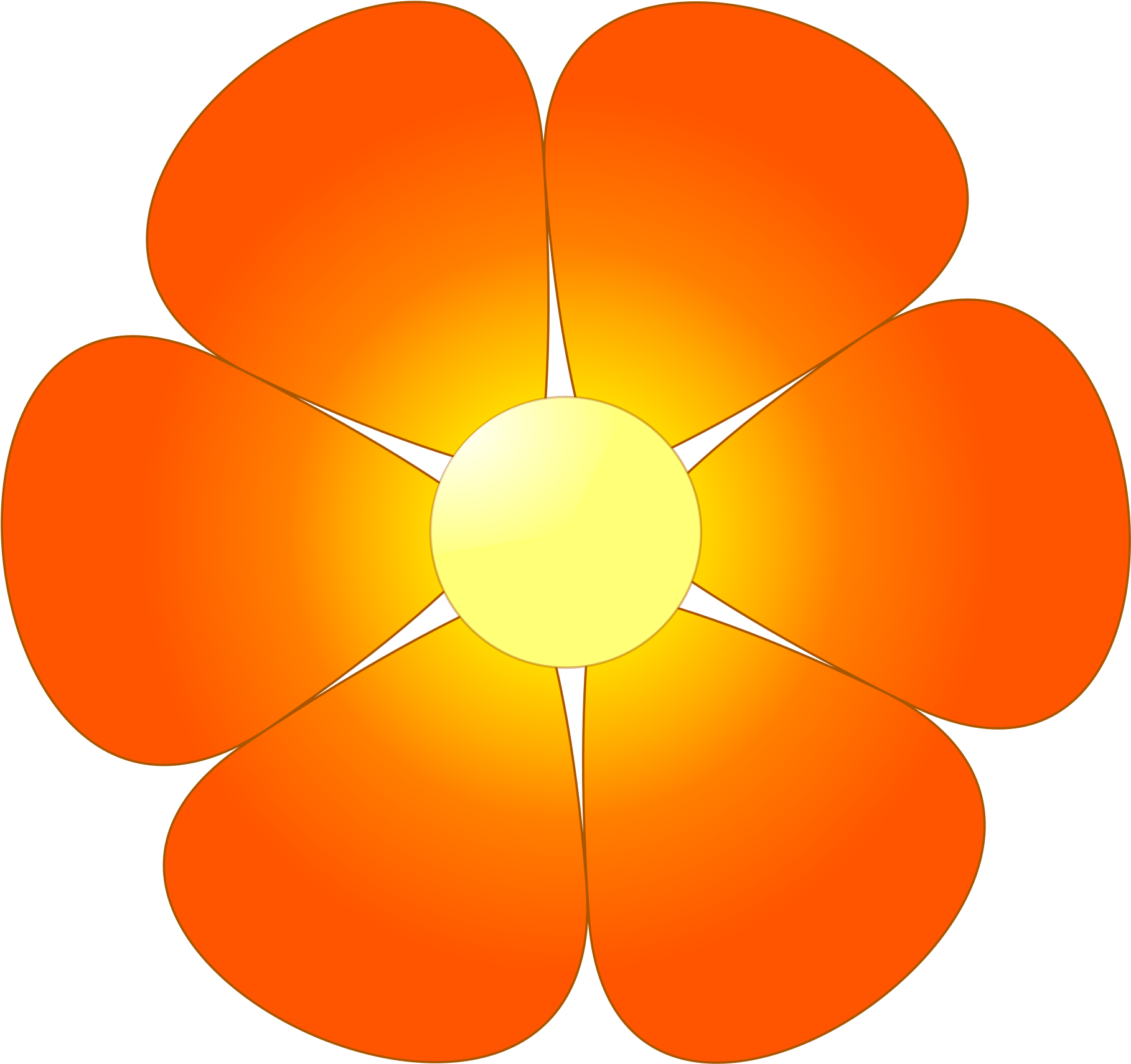 Abstract Orange Flower Illustration