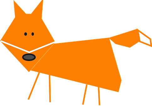 Abstract Orange Fox Illustration.jpg PNG with transparent background