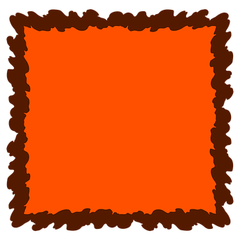 Abstract Orange Frame PNG with transparent background