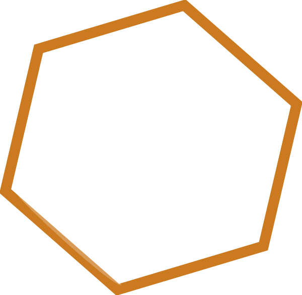 Abstract Orange Hexagon Graphic