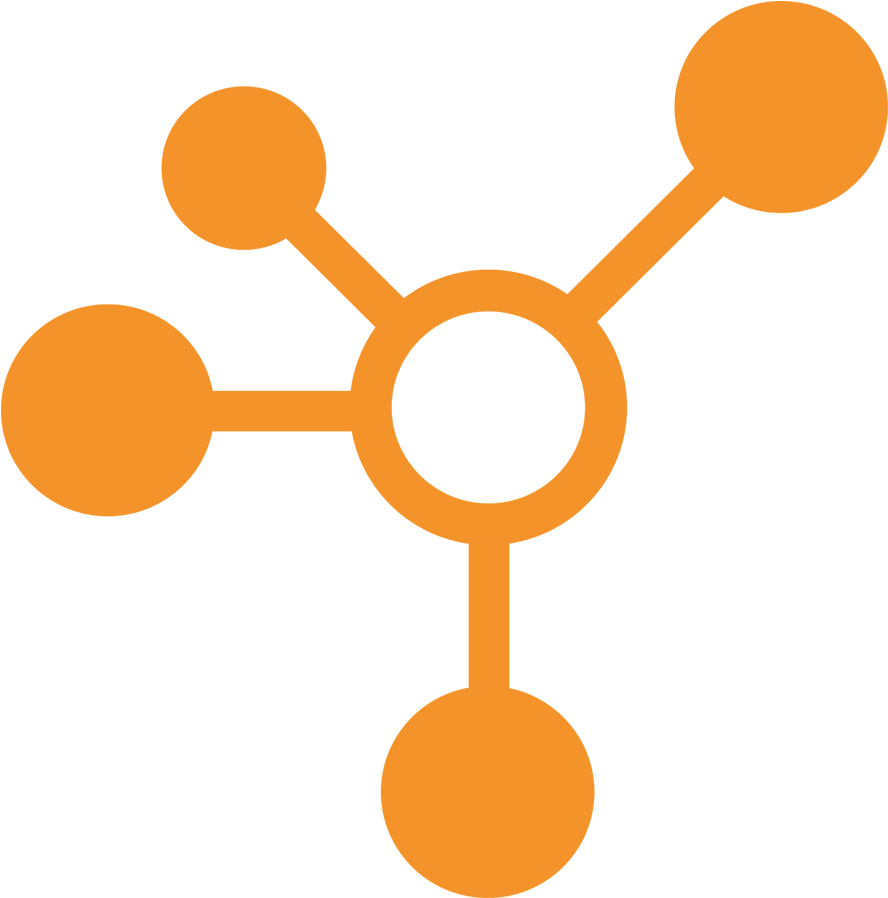 Abstract Orange Network Icon