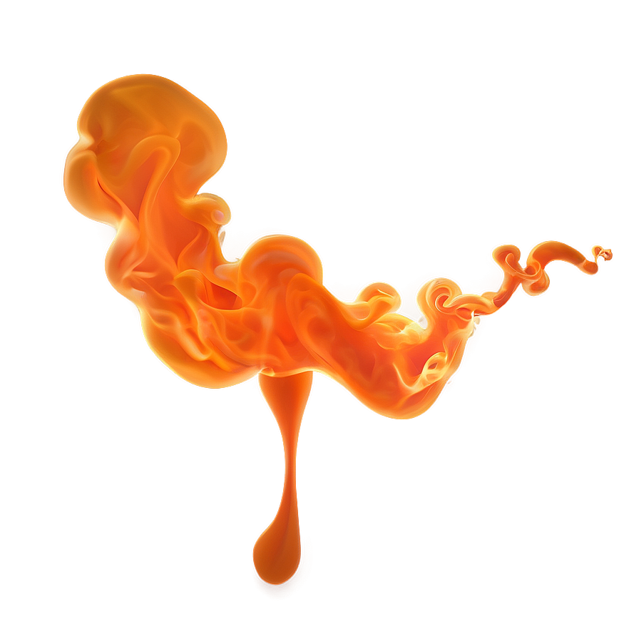 Abstract Orange Smoke Illustration Png 06262024