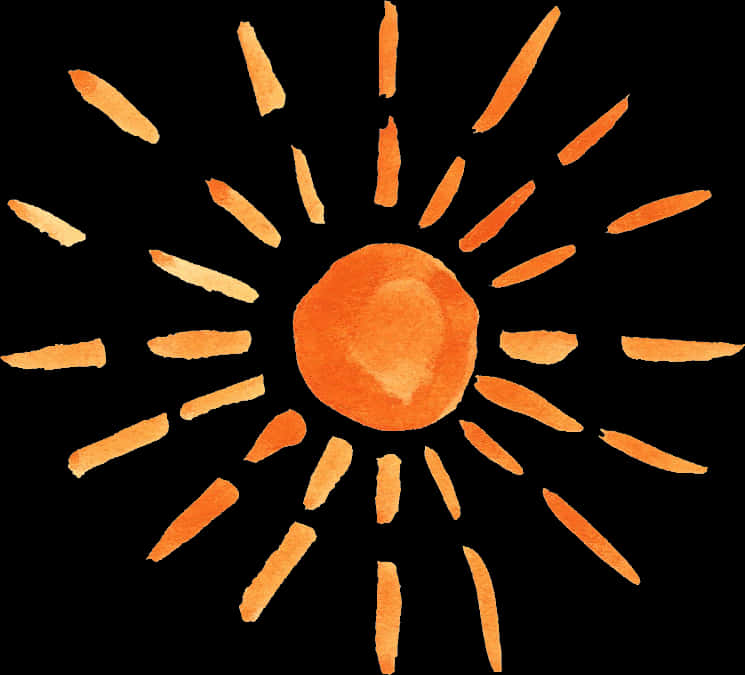 Abstract Orange Sun Illustration