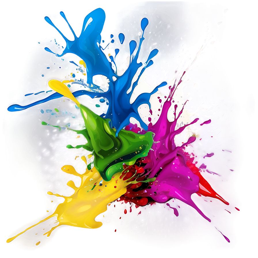 Abstract Paint Splash Design Png Vdb40