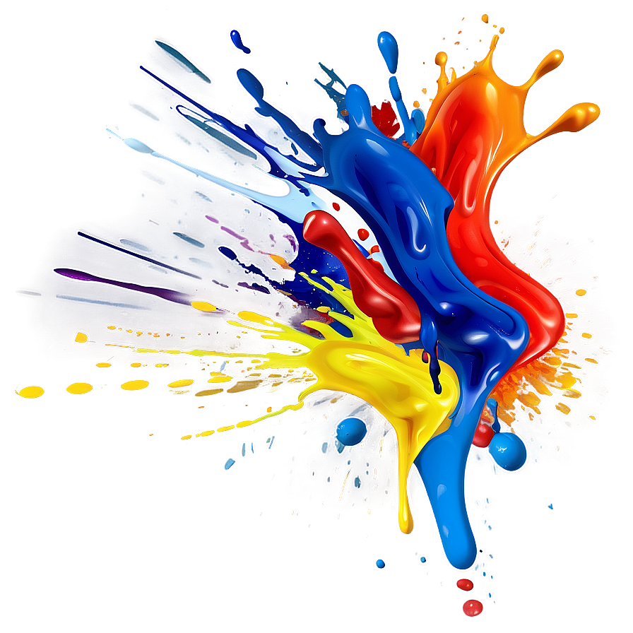 Abstract Paint Splash Design Png Voo