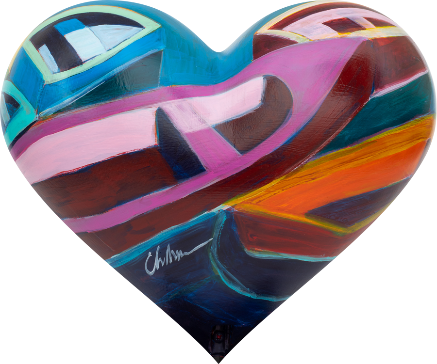 Abstract Painted Heart Artwork