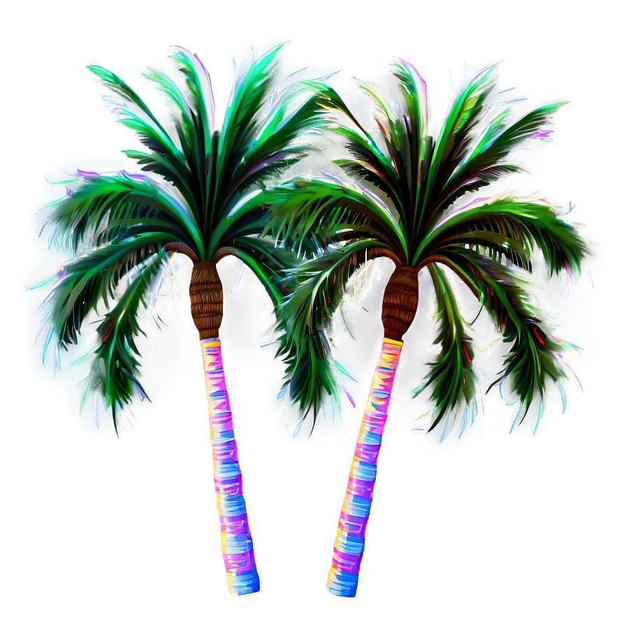 Abstract Palm Trees Png 05042024