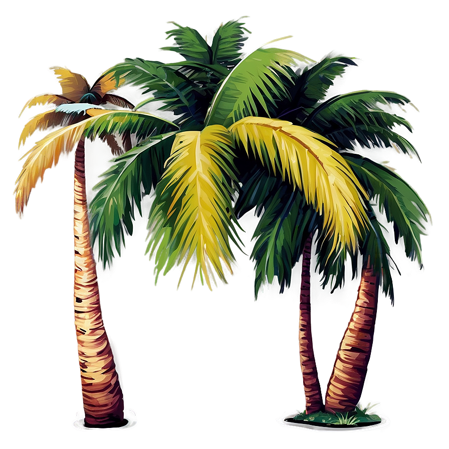 Abstract Palm Trees Png Muf