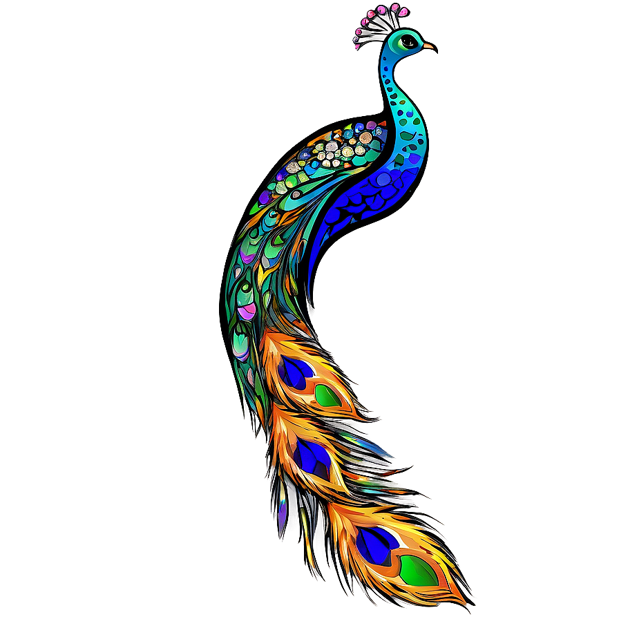 Abstract Peacock Art PNG gay PNG with transparent background