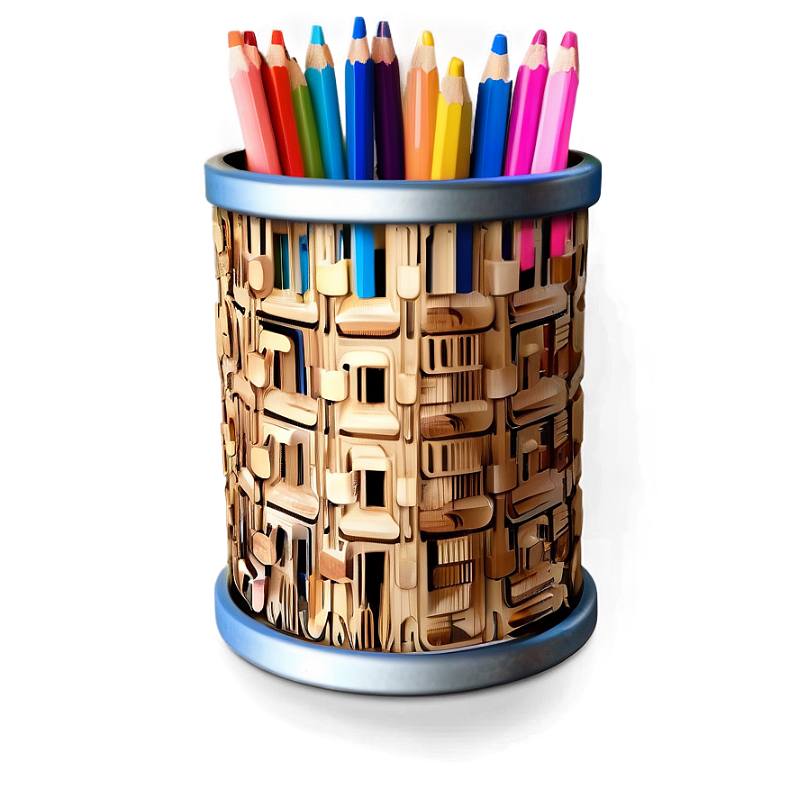 Abstract Pencil Holder Png Ldo31