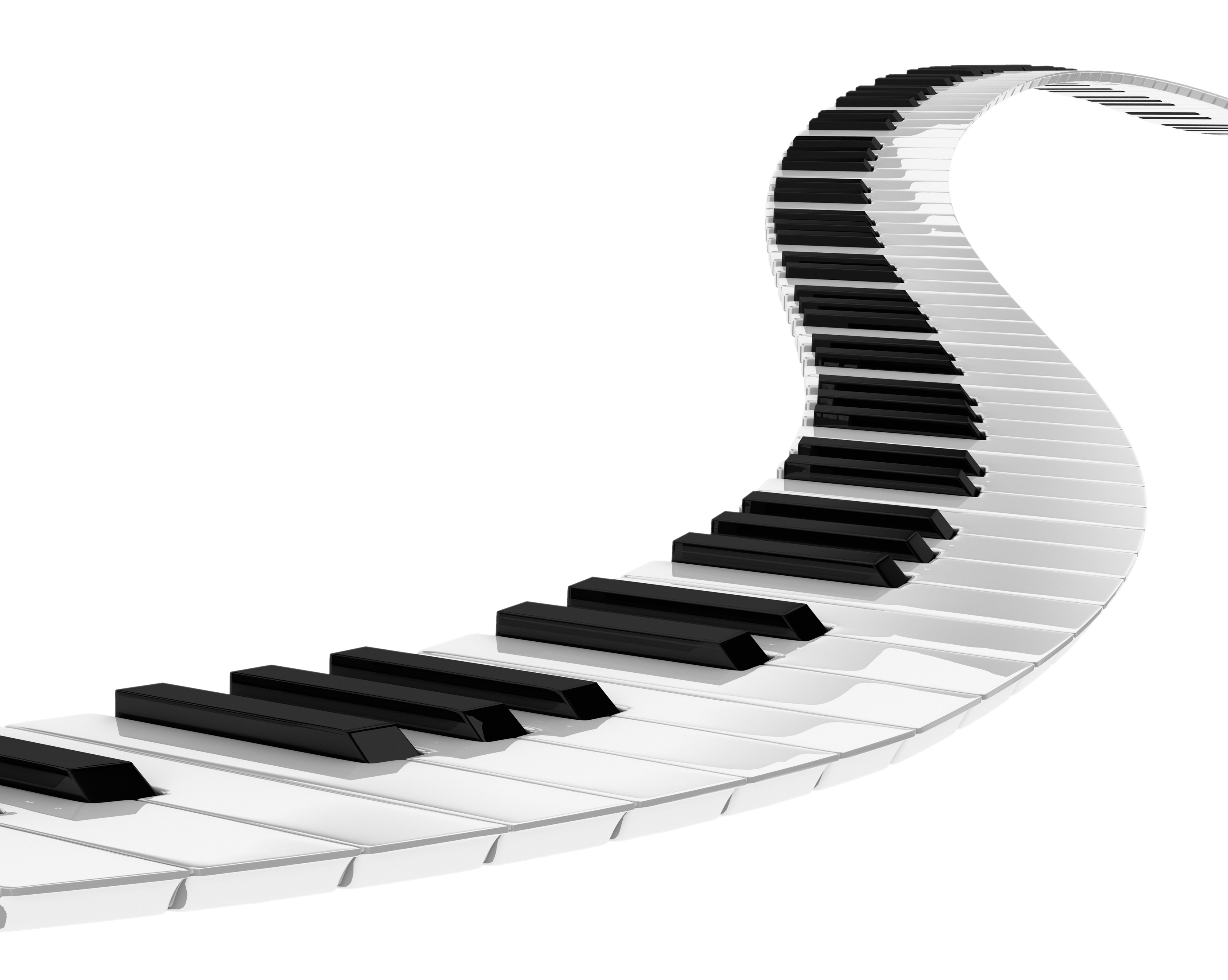 Abstract Piano Keyboard Curve