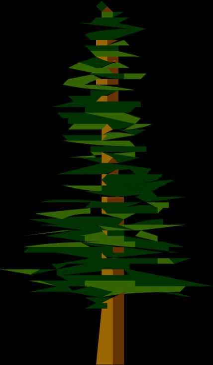 Abstract Pine Tree Vector Art