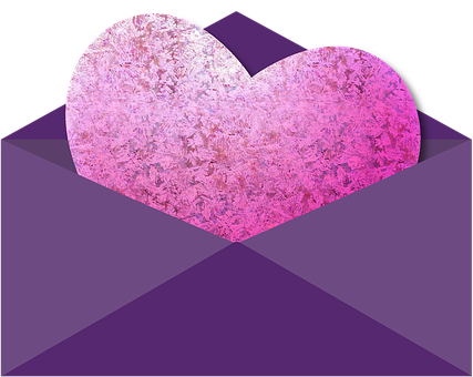 Abstract Pink Crystal Heart PNG with transparent background