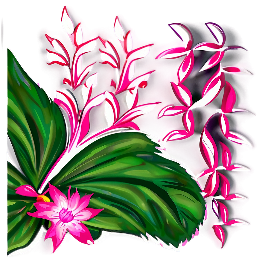 Abstract Pink Floral Png Att14