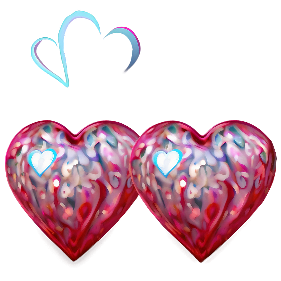 Abstract Pink Hearts Png 06122024