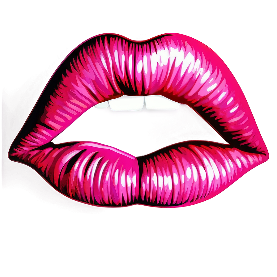 Abstract Pink Lips Artwork Png 27