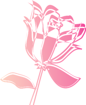 Abstract Pink Rose Vector Art PNG with transparent background