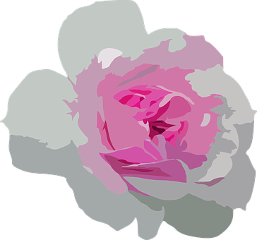 Abstract Pink Rose Vector Art