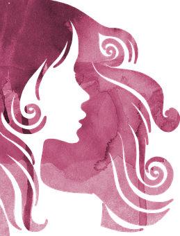 Abstract Pink Silhouette Art PNG with transparent background