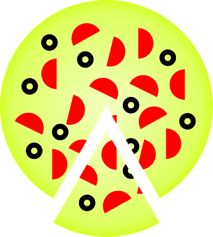 Abstract Pizza Graphic PNG with transparent background