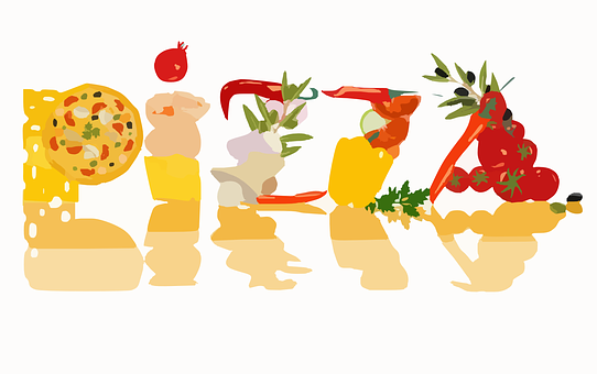 Abstract Pizza Ingredients Art PNG with transparent background