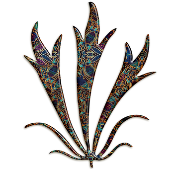 Abstract Plant Artwork PNG with transparent background
