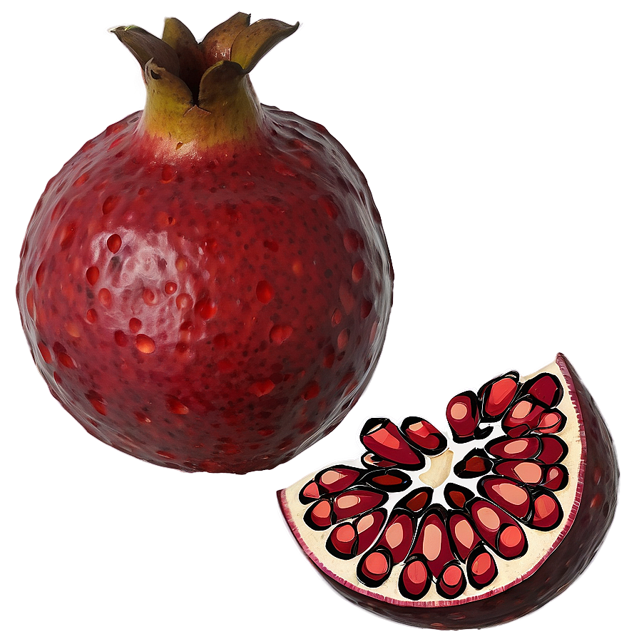 Abstract Pomegranate Design Png Vxe24