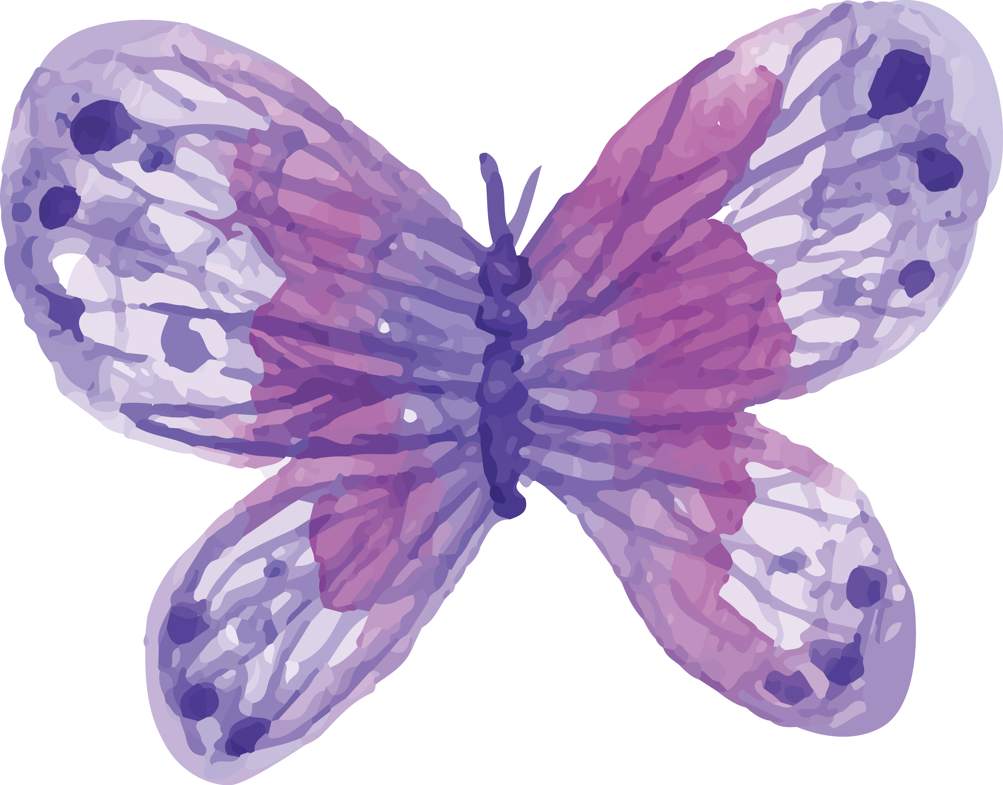 Abstract Purple Butterfly Illustration PNG with transparent background