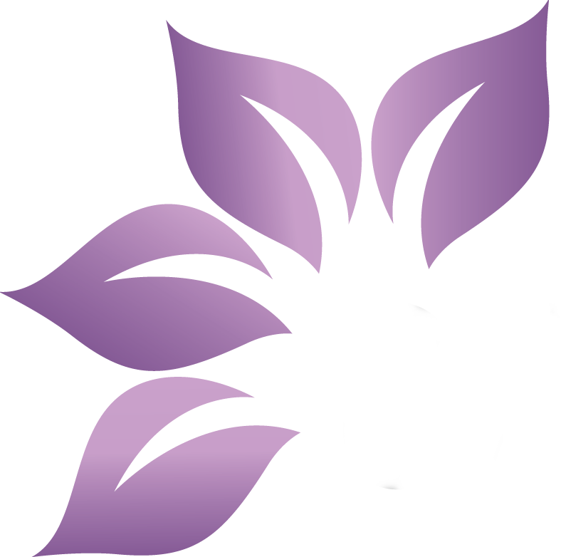 Abstract Purple Flower Design