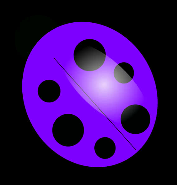 Abstract Purple Ladybug Illustration