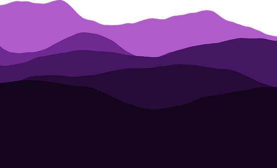 Abstract Purple Mountain Layers PNG with transparent background