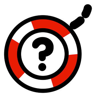 Abstract Question Mark Bullseye PNG with transparent background