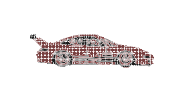 Abstract Race Car Design PNG with transparent background