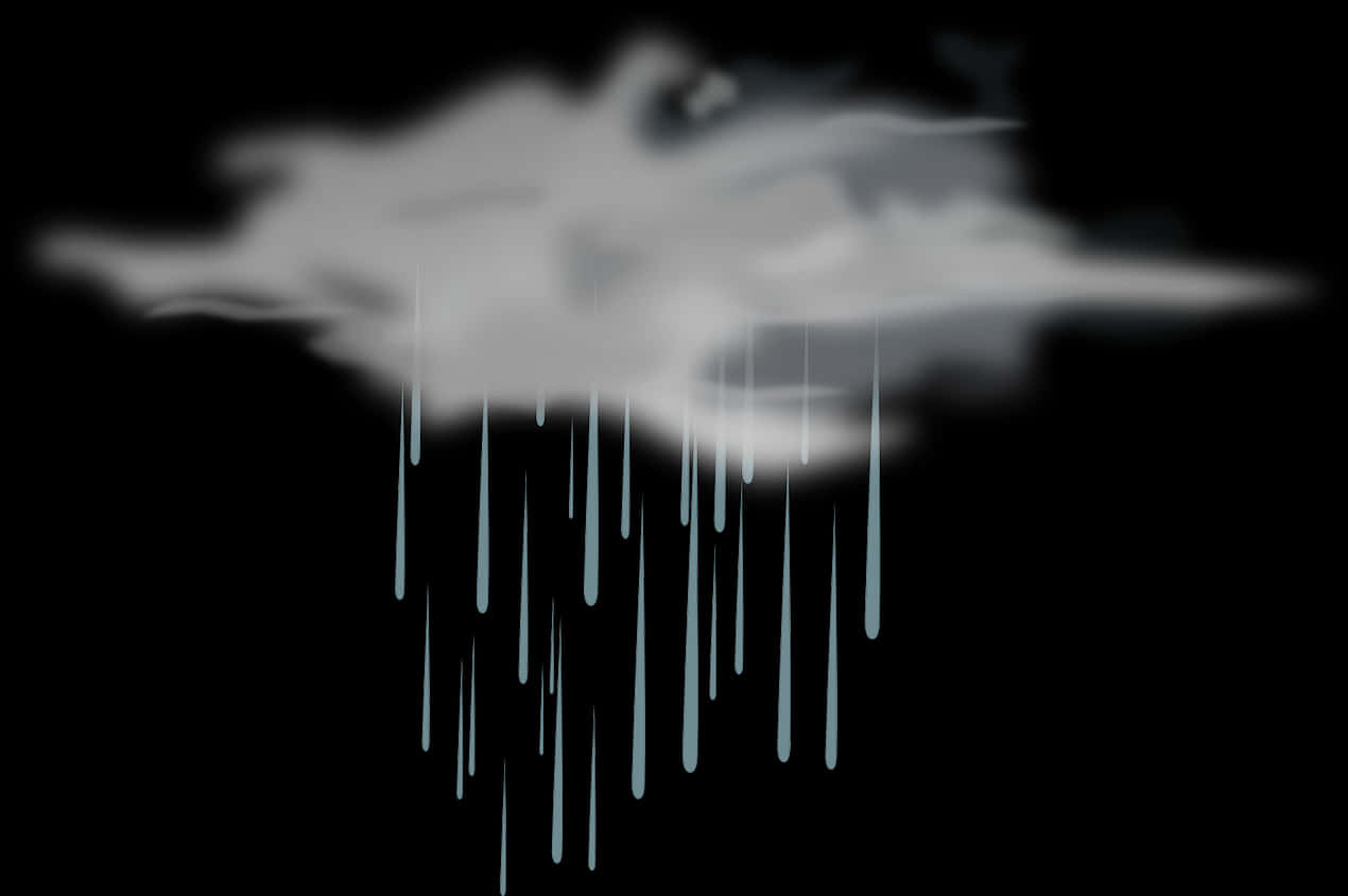 Abstract Rain Cloud Illustration PNG with transparent background