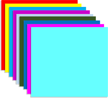 Abstract Rainbow Colored Layers PNG with transparent background